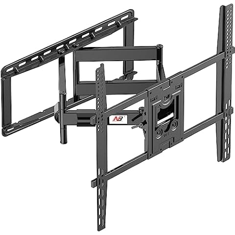 NB North Bayou Heavy Duty TV Wall Mount Double Arms Articulating Swivel TV Bracket for Most 75”-110 inch LED LCD OLED TVs VESA Compatible Hold up to 200 lbs Wall Bracket SP5 Cover