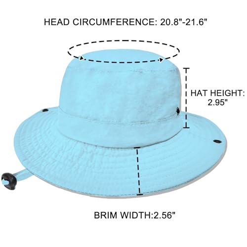 Image of Outdoor Kids Sun Hat UPF 50+ Quick Dry Foldable Bucket Hat Lightweight Adjustable Fishing Safari Hat for Girls and Boys