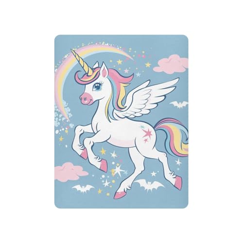 JIPONI Unicorn Soft Playard Sheet- Pack & Play Sheets Fitted, Breathable Mattress Cover for Standard Size Play Yard, 39’x27’x5’
