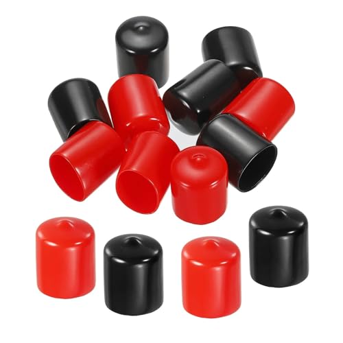 Lkq-������ Rubber End Caps Vinyl End Caps With Black And Red Screws Rubber Thread Protectors Safety Covers, �������肵�Ă��đϋv��������(Black,5m