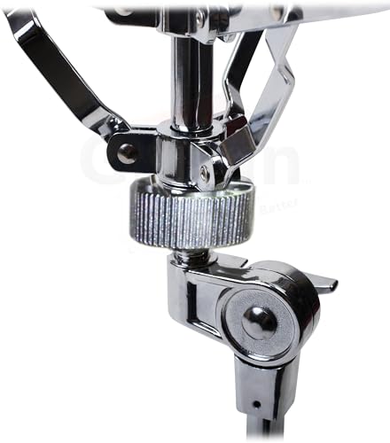 GRIFFIN Snare Drum Stands (Percussion TiltPro X Edition) 2 Pack – Chrome Double Braced Lightweight Mounts with Clamp Basket Gear for Snare, Tom & Practice Pad Use