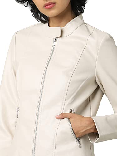 Image of ONLY Women Brown Leather Jacket