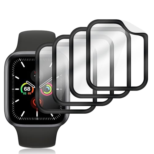 【Seorsok】アップルウォッチ 保護フィルム Apple Watch series 4/5/6 SE 40mm 対応 液晶保護フィルム 黒縁保護 PMMA素材採用 炭素繊維 3D曲面 指紋防止 キズ修復機能 高透過率 気泡防止 耐衝撃 簡単貼り付け 4