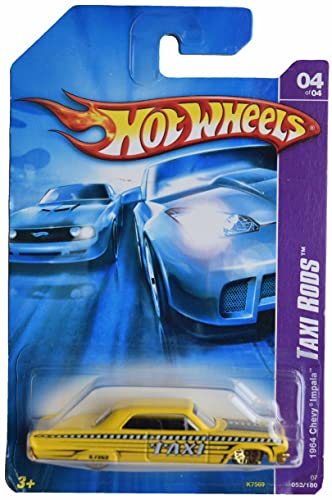 Hot Wheels 1964 Chevy Impala, barras de taxi 4/4 [amarilla]