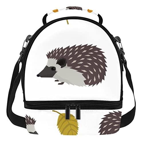 ZORE_FINE5 Borsa termica per il pranzo a doppio strato, riutilizzabile, con motivo animale, per ufficio, lavoro, scuola, picnic