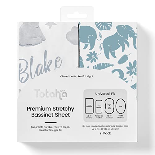 TotAha Premium Soft & Stretchy Bassinet Cradle Sheets