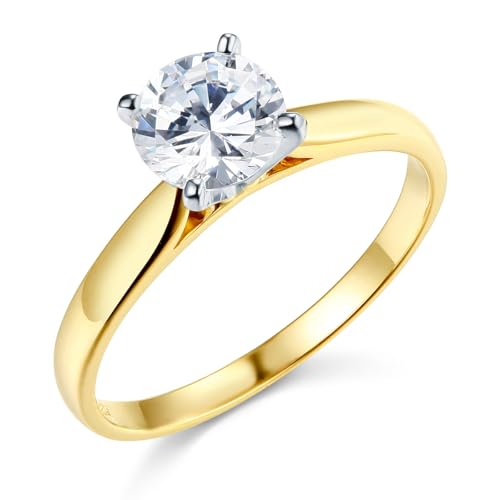 14k Yellow Gold SOLID Wedding Engagement Ring - Size 8.5