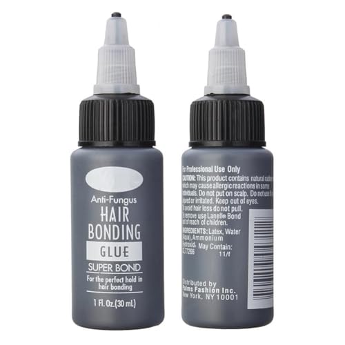 Colla per parrucche Parte anteriore del pizzo Forte tenuta Adesivo per incollaggio invisibile Colla per capelli per parrucche Posticci, Adesivo di ricambio per capelli impermeabile e resistente -30ml