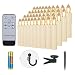 Produktbild 20er LED Kerzen mit Batterien Halter Fernbedienung Timer IP64 Dimmbar warmweiß Weihnachtskerzen Lichterkette Fenster Beleuchtung für Weihnachtsbaum Hochzeit Geburtstags Kirche Deko, beige