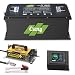 160Ah 48V Lithium Golf Cart Battery with 18A LiFePO4 Charger, 48V Lithium Battery, Built-in Bluetooth 200A BMS, 1000A Peak Current, Perfect for Golf Cart, Trolling Motor