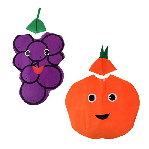 Sharplace 2X Traje de Naranja UVA Fruta Tela No Tejida Cabritos Una...
