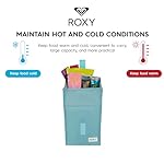 Roxy Insulated Lunch Bag | Reusable | Cooler | Snack Bag | Container | Picnic | Work | Leakproof | Beach | Vacation | Camping, Lunch Hour - Phantom Mo Rockin Vibe - Image 3