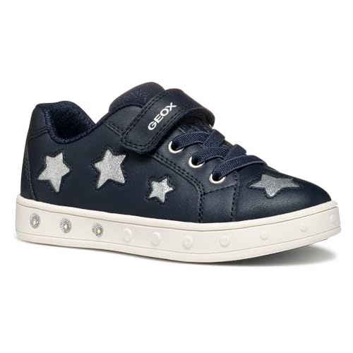 Chaussure Geox J Skylin Girl montante avec semelle lumineuse LED à scratch