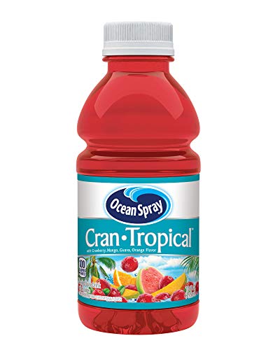 Image of Ocean Spray 100% Juice Cran Tropical, 10 Ounce Bottles (4 x Pack of 6)