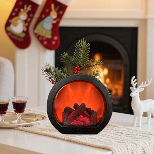 Lampe de feu LED portable à pile et USB pour intérieur et extérieur - 2