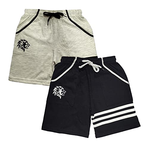 Image of TICOSS Boys Pack of 4 Cotton Blend Striped Shorts