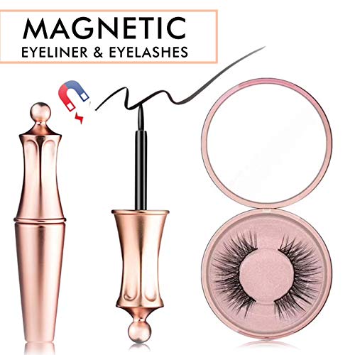 Magnetic Eyeliner and Magnetic Eyelash Kit – For Use with Magnetic False Lashes – 4ml