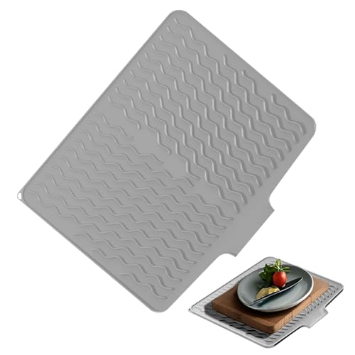 Esterilla de silicona para vajilla, alfombrilla de protección resistente al secado rápido, antideslizante, utensilios de cocina, protección contra fugas