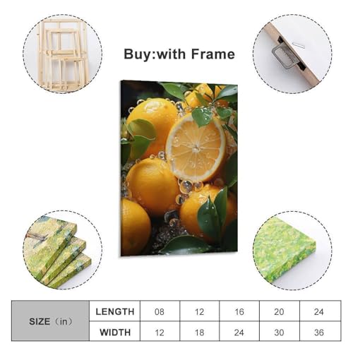 Poster fruits oranges fraîches tableau mural salon 40x60cm - 2