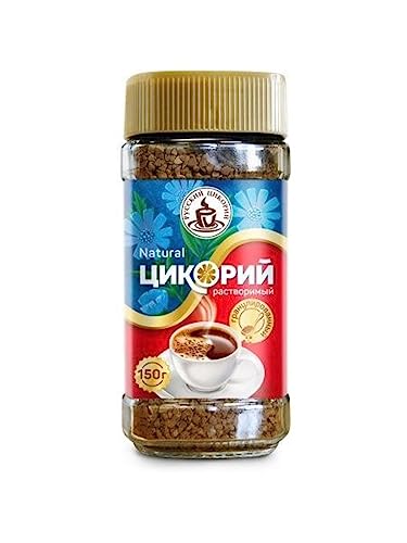 Achicoria | soluble | vidrio | 150 g | granulado | sustituto del café | Russki Tsikorij | achicoria rusa | bebida sin cafeína
