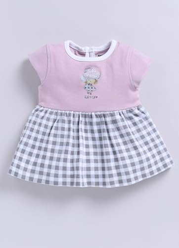 Image of Smart Baby Cotton Frock Set for Baby Girls - Soft Interlock Cotton