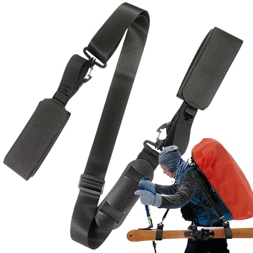 Snowboard Carrier Straps - Adjustable Ski Straps | Leather Ski Straps | Outdoor Sports Snowboard Fixed Strap | Stylish Design Fixing Tool for Different Heights and Body Types leather ski straps ski ca