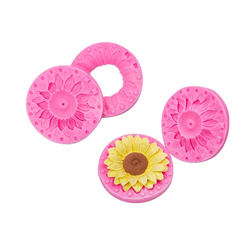 Molde de silicona 3D de girasol para fondant, chocolate, caramelos, pasteles, decoración de velas, jabón, loción, barra, cera, crayón, yeso, arcilla polimérica