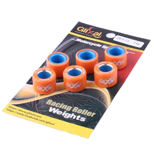 Image of Glixal 20X15mm High Performance Racing Variator Roller Weights Set For Honda PCX 125 150 Polaris RZR 200 SYM SUZUKI KYMCO VESPA Scooter Quads ATV UTV (14 Gram)
