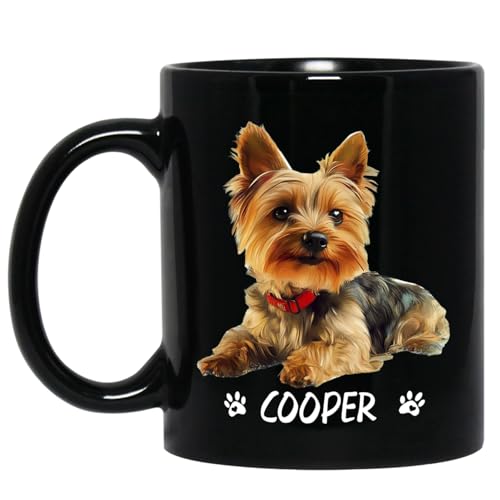 Personalized Choose Name Yorkie Dog Black Coffee Mug Cup 11 15 Oz...