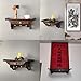 Wall-Mounted Small Shrine Altar Table Display Table Butsudan Statue Table Meditation Pooja Cabinet Wall Altar Shelf for Incense Offerings Ideal for Home Buddhist Altars.(A40X25CM/15.7X9.8IN)