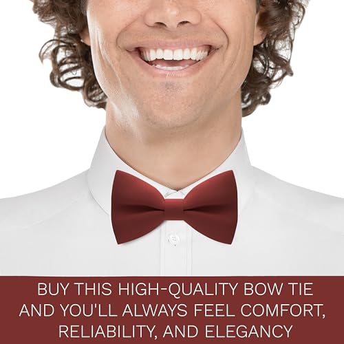 Image of Bow Tie House Mens Bowties Pre-tied Shape Clip on Bowtie Solid Men Formal Wear for kids, baby boys, toddler any age bow ties