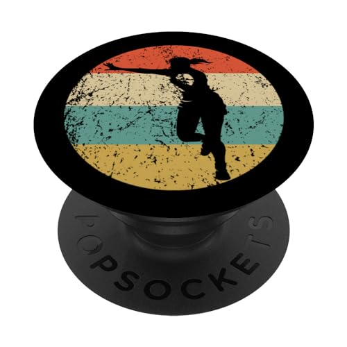 Retro Rugby Player Female PopSocket Grip