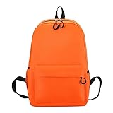Mochila Escolar Lisa LukeSports Unissex Resistente Reforçada – 44cm – Impermeável e Confortável (Laranja)