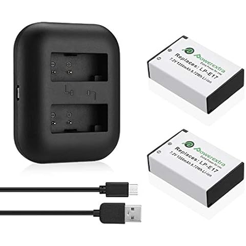 Powerextra 2 Pack Baterías de Repuesto con Cargador para Canon EOS Cover