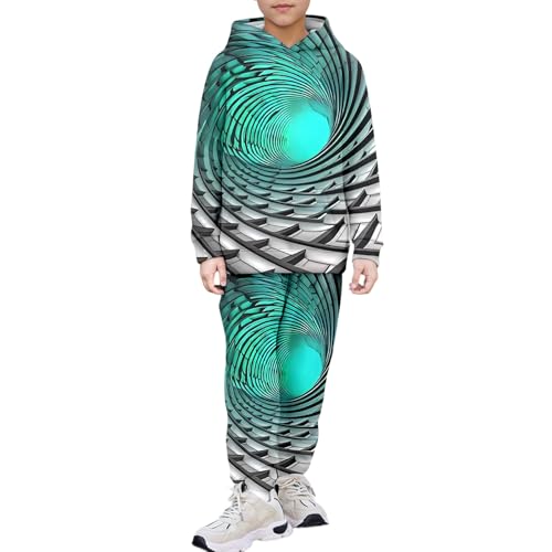 Conjunto de chándal para niños pequeños con sudadera de manga larga y capucha cómoda