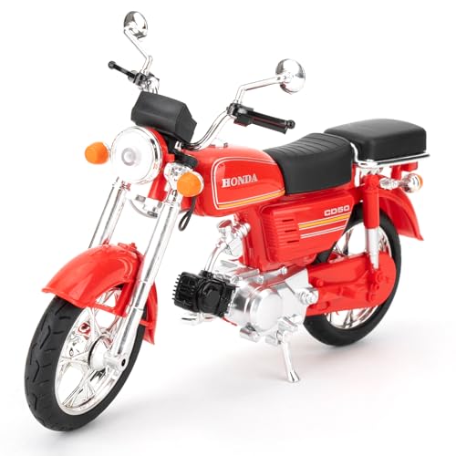 BGHSCA - BGHSCA Kompatibel für 1:10 Motorrad Modell, Sammlung Motorrad Modell mit Lichtern und Klängen, Diecast Spielzeug Motorräder für 3+ Kinder (Rot)