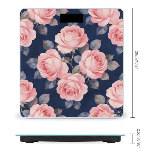 Báscula digital para cuerpo azul marino y rosa, hasta 180 kg miniatura 2