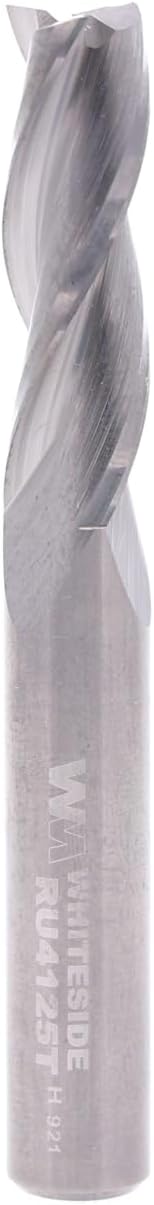 Whiteside Router Bits RU4125T Standard Spiral Bit with Up Cut Solid Carbide 3/8-Inch Cutting Diameter and 1-1/4-Inch Cutting Length
