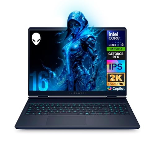 Alienware Laptop AI PC Gamer 16X Aurora Nvidia GeForce RTX 5070 8GB DLSS Intel Core Ultra 9 275HX NPU 32GB DDR5 2TB SSD Pantalla 16" WVA WQXGA 240Hz Teclado Ingles W11H Gaming y Creacion de Contenido