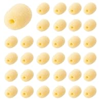 Dimensions: The lapel headset microphone windscreen measures about 15x9mm (length x diameter) with a 1.8mm hole diameter, designed in a mini ellipsoid shape. This compact size ensures it fits snugly on most hole ear-hook microphones without adding ex...