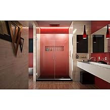 DreamLine Unidoor Plus 58-58 1/2 in. W x 72 in. H Frameless Hinged Shower Door in Chrome, SHDR-245807210-01
