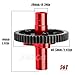 56T Slipper Clutch Upgrades Part for 1/10 Granite Senton Vorteks Big Rock 3S Kraton Outcast 4S 1/8 Typhon 3S,ARRCat 56T Metal Slipper Clutch 0.8 Pitch Hop Ups,Replace ARA310948,Red