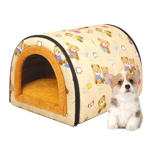 Lettó Per Cani Recintato - Cuccia Per Cani Gatto Resistente Alle Intemperie, Cuccia Per Animali Antiscivolo, Chiusura Con Cerniera, Maniglia Portatile | Accessorio Per Animali Domestici Per Giardino,