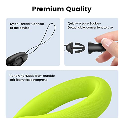 Avorast 2 Pack Waterproof Camera Float, Waterproof Float Strap For Underwater Camera, Universal Floating Wristband Hand Grip Lanyard Compatible With Gopro, Waterproof Pouch Case (Electric Green) #TOP3