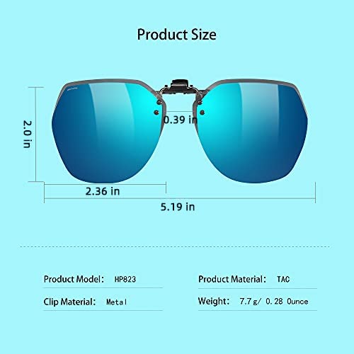 Image of Flip-Up Clip-On Polarized Sunglasses, UV Protection