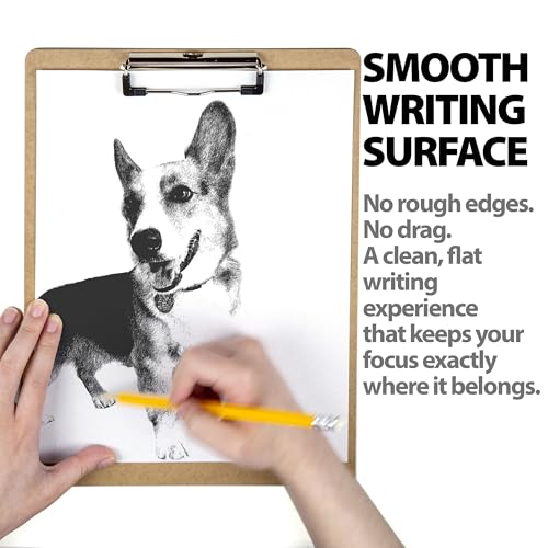 Officemate Recycled Wood Clipboards, Low Profile Clip, 12 Pack Clipboards, Letter Size (9 x 12.5 Inches), Brown (83812) image 3