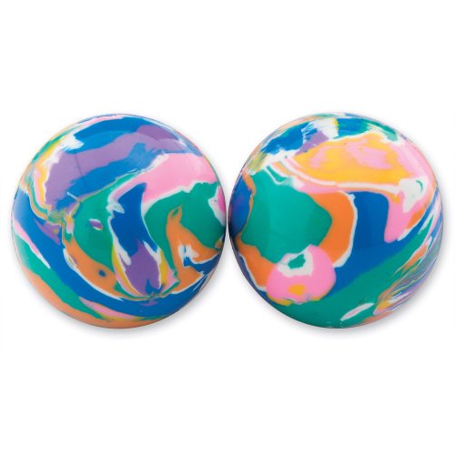 SmileMakers 30mm Neon Storm Swirl Bouncing Balls - 48 per Pack