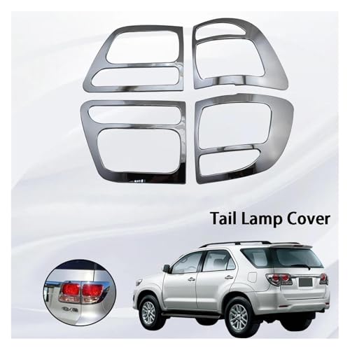 Protector luz trasera cromado para Toyota Fortuner 2006 2007 2008 3