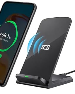 DGPLUS Wireless Phone Charger for Apple & Android, 15W Fast Qi Charging Stand for iPhone 17 Pro 16 15 14 13 12 11 Plus Samsung Galaxy S25 Z Flip Fold Note Pixel 10 (Wireless Charger)
