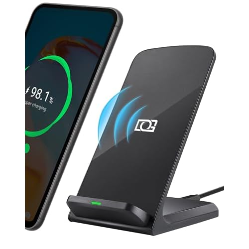 DGPLUS Wireless Phone Charger for Apple & Android, 15W Fast Qi Charging Stand for iPhone 16 Pro Max 15 14 13 12 11 Plus Samsung Galaxy S25 Z Flip Fold Note Pixel 8 Pro & More (1)
